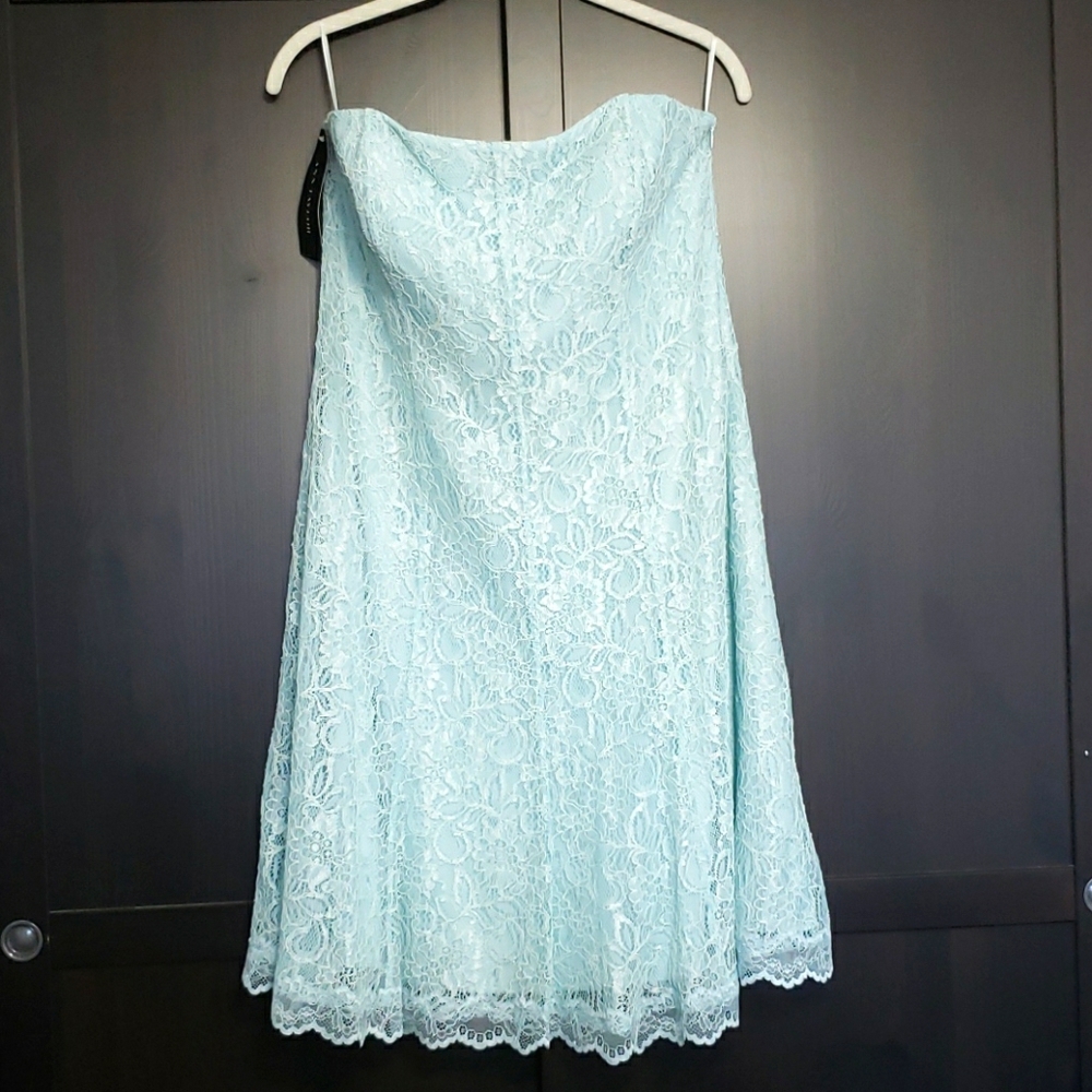 Ann Taylor Petite Strapless Lace Dress